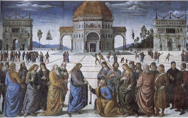 Pietro Perugino Christian kingdom of heaven will be the key to St. Peter's Norge oil painting art